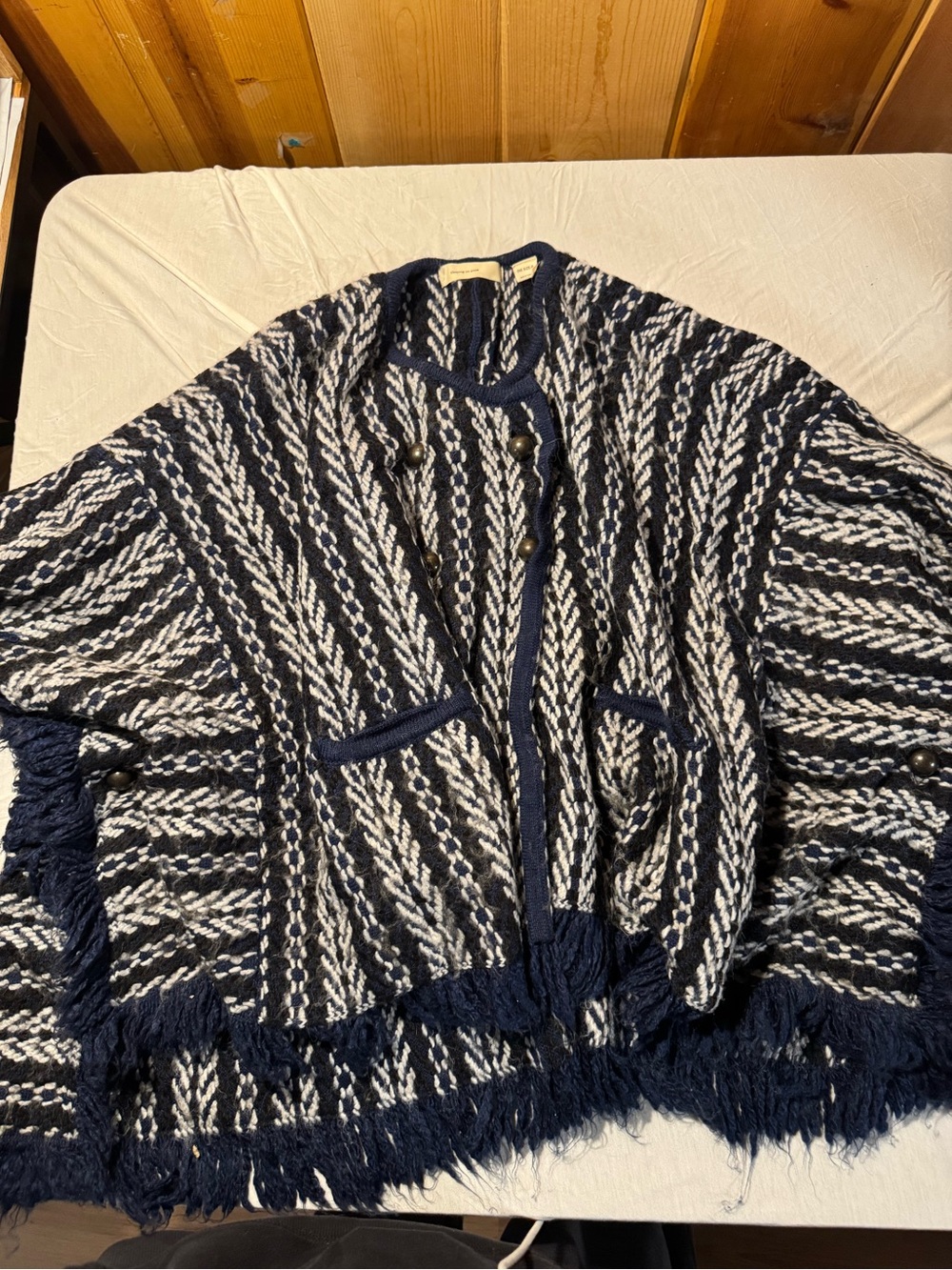 Sleeping on Snow Anthropologie Fringe Poncho Cardigan – One Size